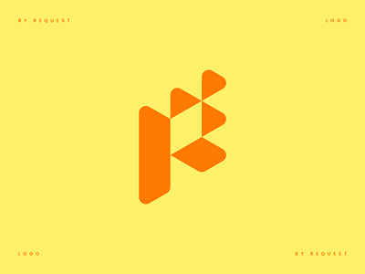 R - By Request 36 days of type flat geometric isometric logo pop r letter triangle