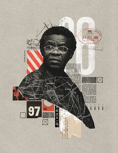GQ: The Hunt for Félicien Kabuga africa art collage crime design digital art editorial france genocide hunt illustration magazine paris politics rwanda