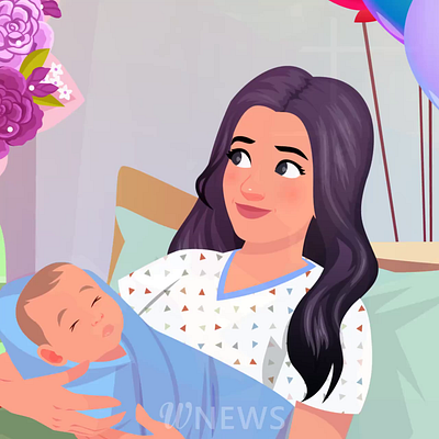 Character animation_mother with child after effects animation character animation motion graphics