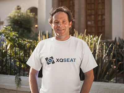 XQSEAT logo on tee branding designer graphic design illustration
