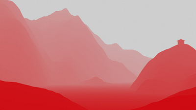 Mountains in Red/Blue/Pink (2021) 3d blender branding landscape