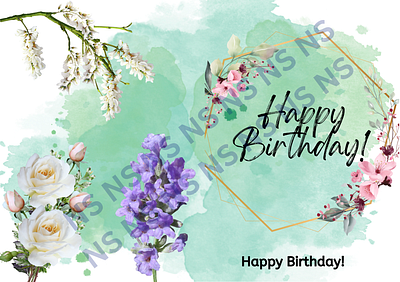 Custom Birthday card design card design graphic design