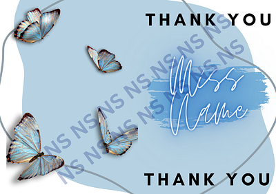 Custom thank you caqrd card design graphic design