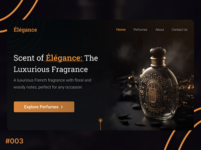 Daily UI 003 (Luxurious Perfume) ai clean daily ui design figma hero logo luxury minimal perfume ui ux visual design webdesign website