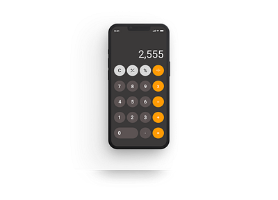 Day 4 - Calculator #dailyui #004 #ui #calculator app typography ui