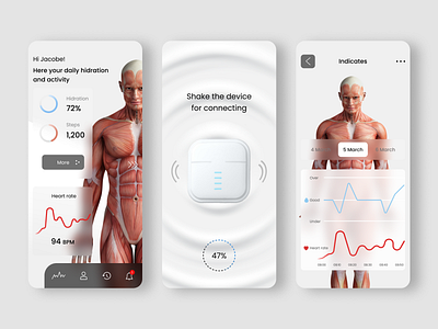 Water Balance App app branding design figma health ui ux web design website