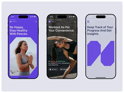 Peecko® — Story advertisement bold brand brand identity branding fitness ig instagra iphone logo design mark minimalistic promo social media story strong template wellness workout yoga