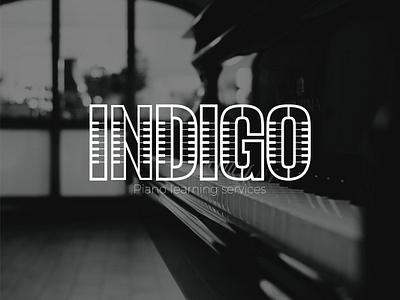Indigo | Piano Learning Services | Logo Design branding creative design graphic design guidline indigo learning logo logo maker piano services simple vector براند تصميم شعار