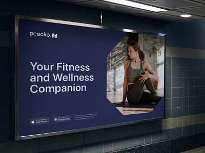 Peecko® — Billboard advertisement billboard brand application brand design brand identity branding fitness identity logo logo design mark media minimalistic ooh poster signage