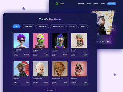 NFT website app branding cartoon design e commerce figma illustration nft ui ux web design website