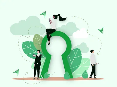 Flat illustrations for open source