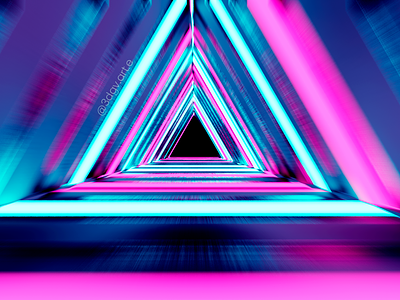 3d neon triangular tunnel animation 3d 3d animation 3d art 3d artist 3d game art 3d model 3d short animation blender 3d design freelance 3d artist freelance artist futuristic neon triangular tunnel vaporwave