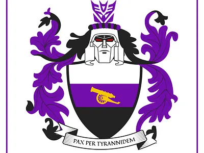 Coat of Arms for Megatron decepticon design heraldry illustration megatron transformers vector