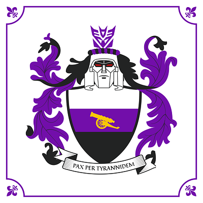 Coat of Arms for Megatron decepticon design heraldry illustration megatron transformers vector