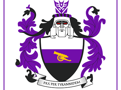 Coat of Arms for Megatron decepticon design heraldry illustration megatron transformers vector