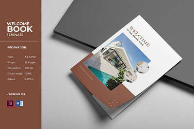 Welcome Book Template guidebook template home rental welcome host guidebook house manual indesign template manual manual book marketing flyer modern real estate ms word property property rental real estate real estate flyer real estate rental super host welcome book welcome flyer welcome guide welcome kit