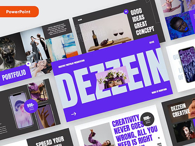 DEZZEIN - Portfolio Powerpoint Template abstract annual business clean corporate download google slides keynote pitch pitch deck powerpoint powerpoint template pptx presentation presentation template professional slides template ui web