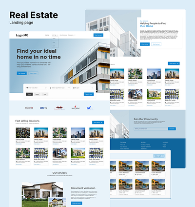 Real Estate Landing page dailyui design landing page real estate ui uichallenge uiux