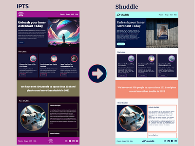 Rebranding a Space Travel Site with Design Systems: A Case Study branding design design systems desktop figma space ui website