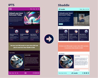 Rebranding a Space Travel Site with Design Systems: A Case Study branding design design systems desktop figma space ui website