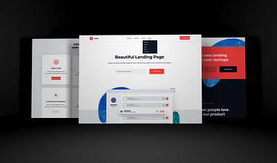 Minimalistic Web page layout design with modern touch. creatives design landingpage ui weblayout