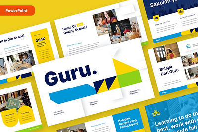 GURU - Education and Course Powerpoint Template download google slides homepage keynote landing landing page landingpage pitch pitch deck powerpoint powerpoint template pptx presentation presentation template professional slides template ui webdesign website