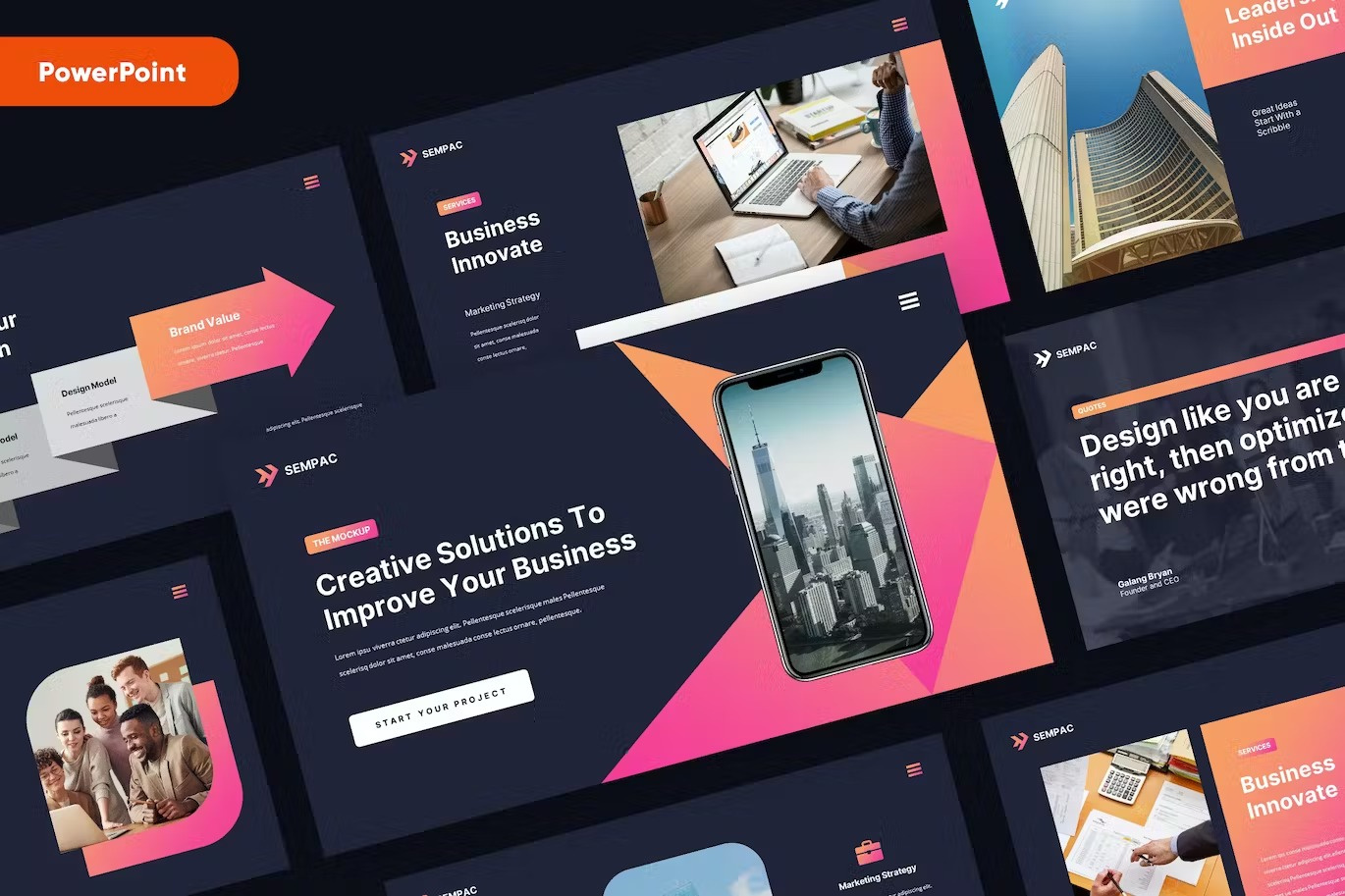 SEMPAC - Business Marketing Powerpoint Template download google slides homepage keynote landing landing page landingpage pitch pitch deck powerpoint powerpoint template pptx presentation presentation template professional slides template ui webdesign website