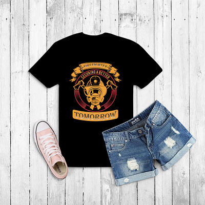 Fire Fighter T Shirt Design fire fighter fishing t shirt design t shirt t shirt design typography