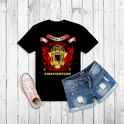 Fire Fighter T Shirt Design custom t shirt design fire fighter graphic design t shirt t shirt design typography t shirt