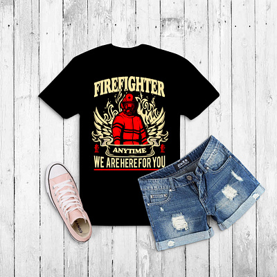 Typography Fire Fighter T Shirt Design custom t shirt design t shirt t shirt design typography