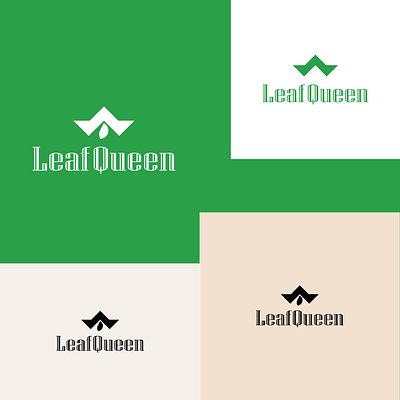 Leaf Queen simple, Modern minimalist logo design. branding buy a logo design graphic design leaf logo leaf queen logo logo minimal modern logo queen logo buy typography vector