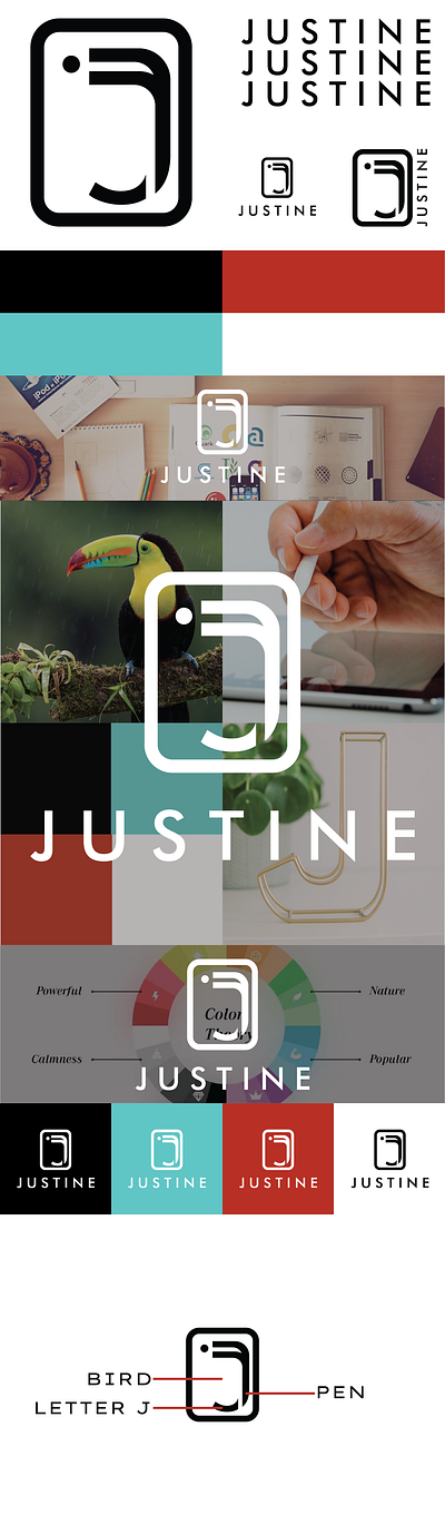 Justine Logo Design branding design graphic design illustration illustrator logo vector