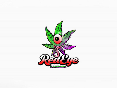 REDEYE MASCOT CANNABIS WEED CBD LOGO DESIGN medical cannabis packaging