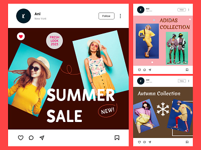 Instagram Fashion design post app branding dailyui design e commerce e commerce shop fashion landing page product shop ui ui ux ux web web design webdesigner website website design