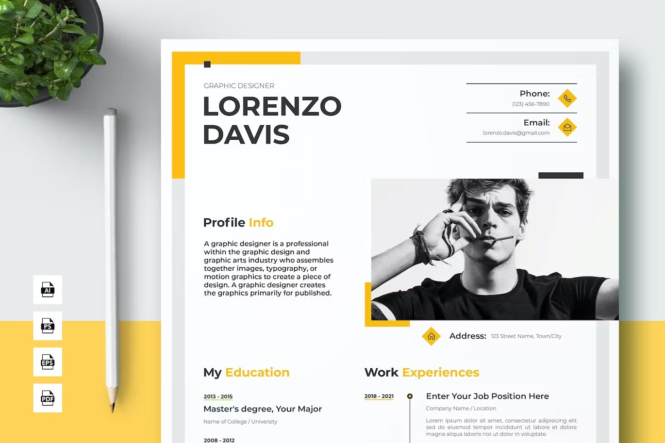 Simple CV Template clean resume creative resume cv cv template minimal resume modern cv modern resume professional resume resume resume clean resume cv resume design resume template