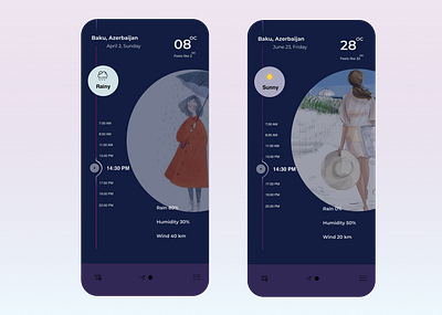 Weather app app design illustration minimal product design typography ui ux