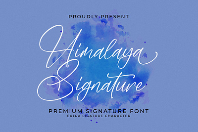 Himalaya Signature - Premium Signature Font art