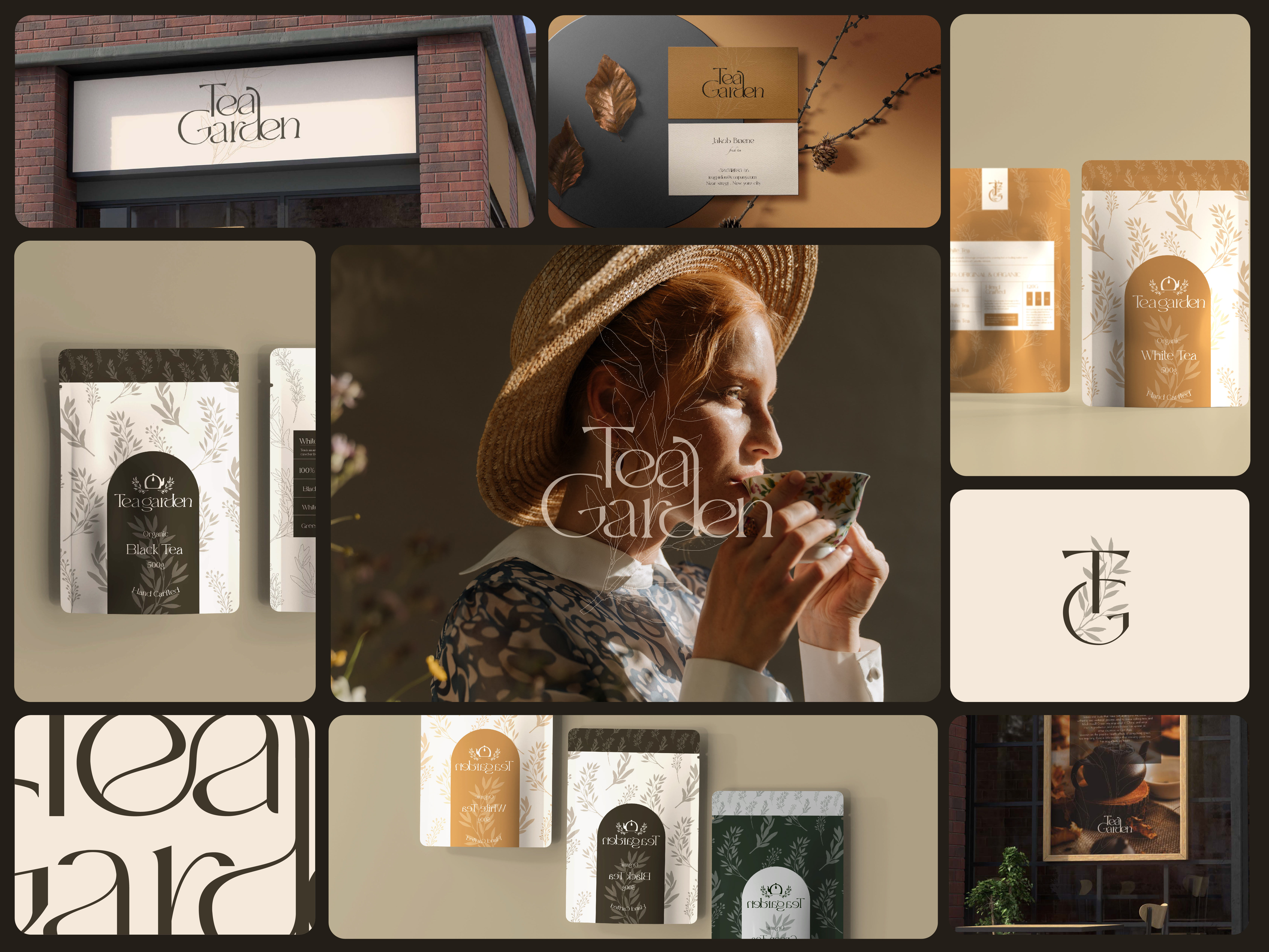 Tea Garden Branding branding design farzdesign graphic design health care health care branding identity logo logo design logo design process logo mark minimal natural tea packaging packaging design process tea tea garden tea logo vector