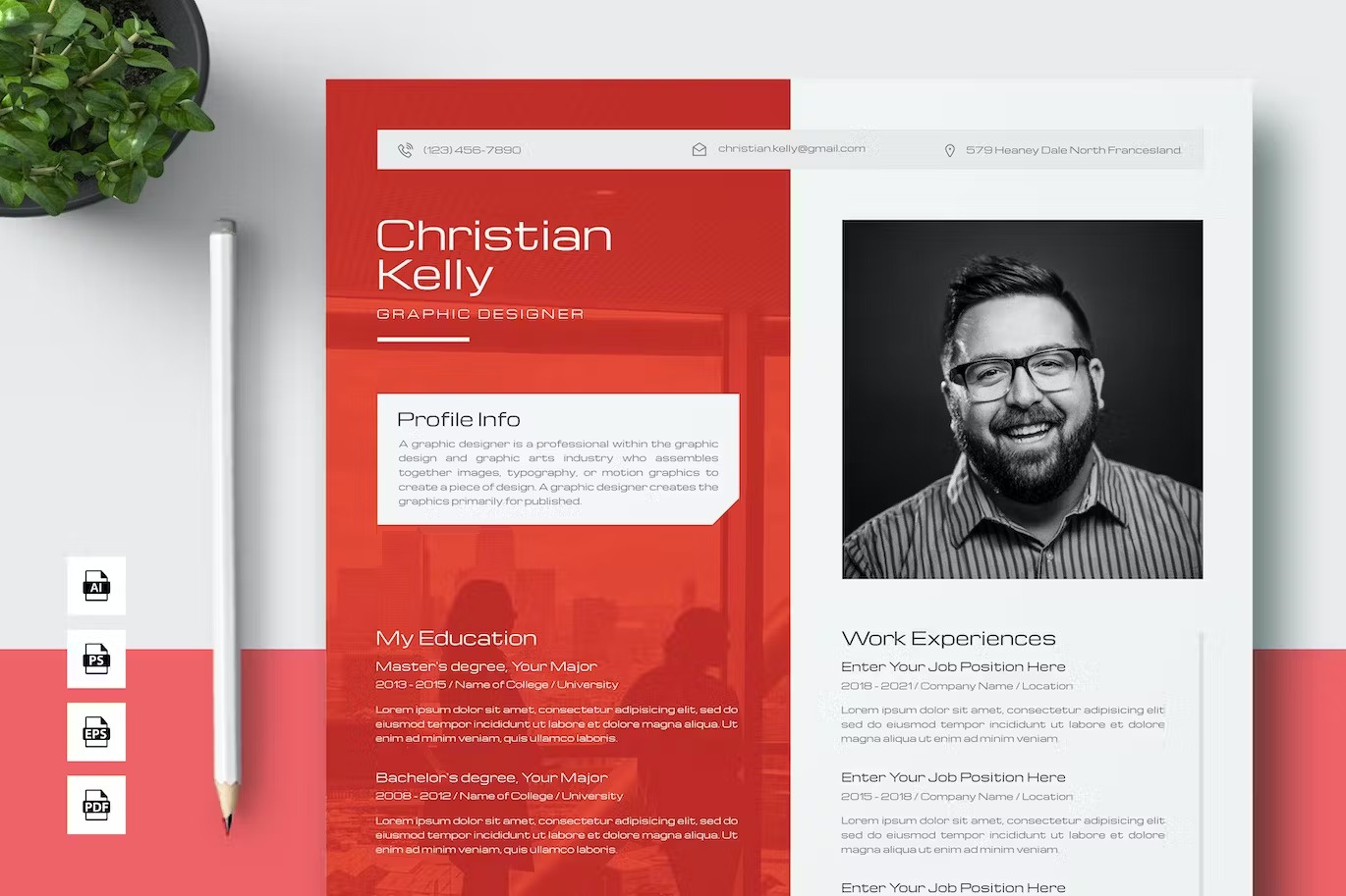 Red CV Template clean clean resume cover letter creative resume curriculum vitae cv cv template free cv free cv template free resume free resume template minimal resume modern cv modern resume professional resume resume resume clean resume cv resume design resume template