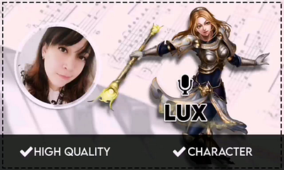 Lux, Female Character Voice Over dubbing voice over