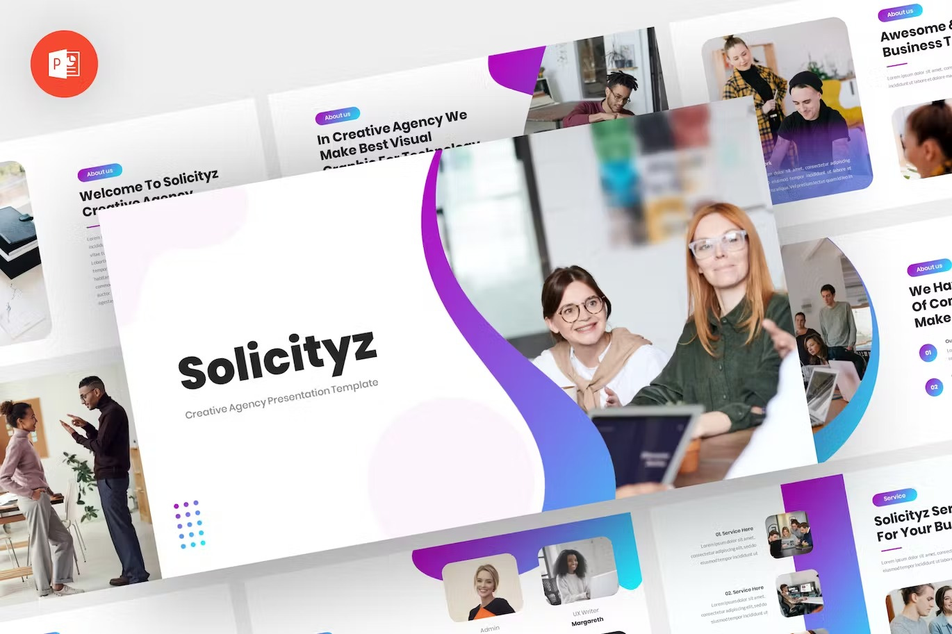 Solicityz - Creative Powerpoint Template download google slides homepage keynote landing landing page landingpage pitch pitch deck powerpoint powerpoint template pptx presentation presentation template professional slides template ui webdesign website