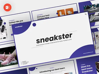 Sneakster - Sneaker Powerpoint Template download google slides homepage keynote landing landing page landingpage pitch pitch deck powerpoint powerpoint template pptx presentation presentation template professional slides template ui webdesign website