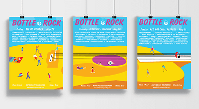 Bottle Rock Festival advertising branding design festival graphic design illustration logo typography