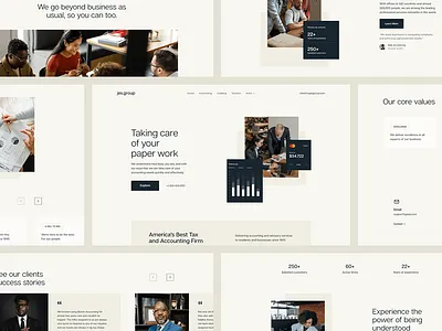 jes.group - Accounting Website accounting landing page accounting web design accounting website ui user interface web design website