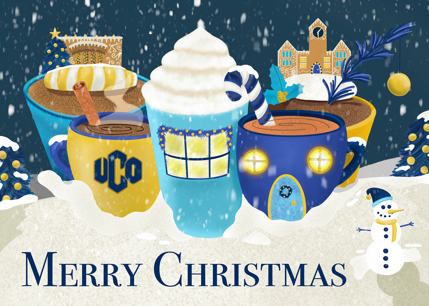 UCO Christmas Card Illustration by Kelsey Rice on Dribbble