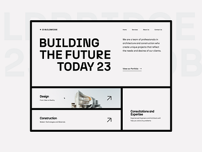 Site for architects architecture branding homepage minimalist style ui uiux design website design