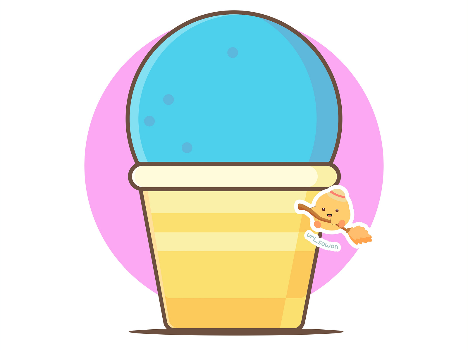 Bubblegum Ice by Uri Sowon on Dribbble