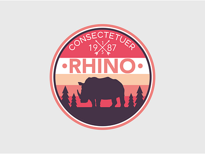 Consectetuer Rhino Logo Design design graphic design illustration logo vector