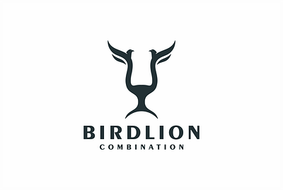 Lion + Bird Logo Design Combination animal bird combination design face icon illustration lion logo logodesign minimalist simple unique