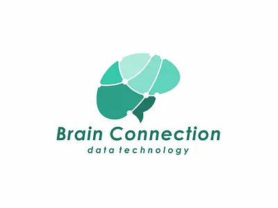 Brain Connection Technology Logo Design connection simple
